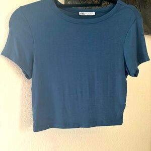 Zara woman stretch cropped top